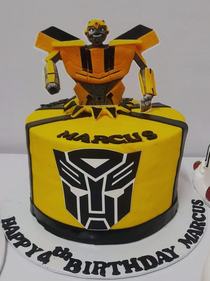Bumblebee Transformer Cake