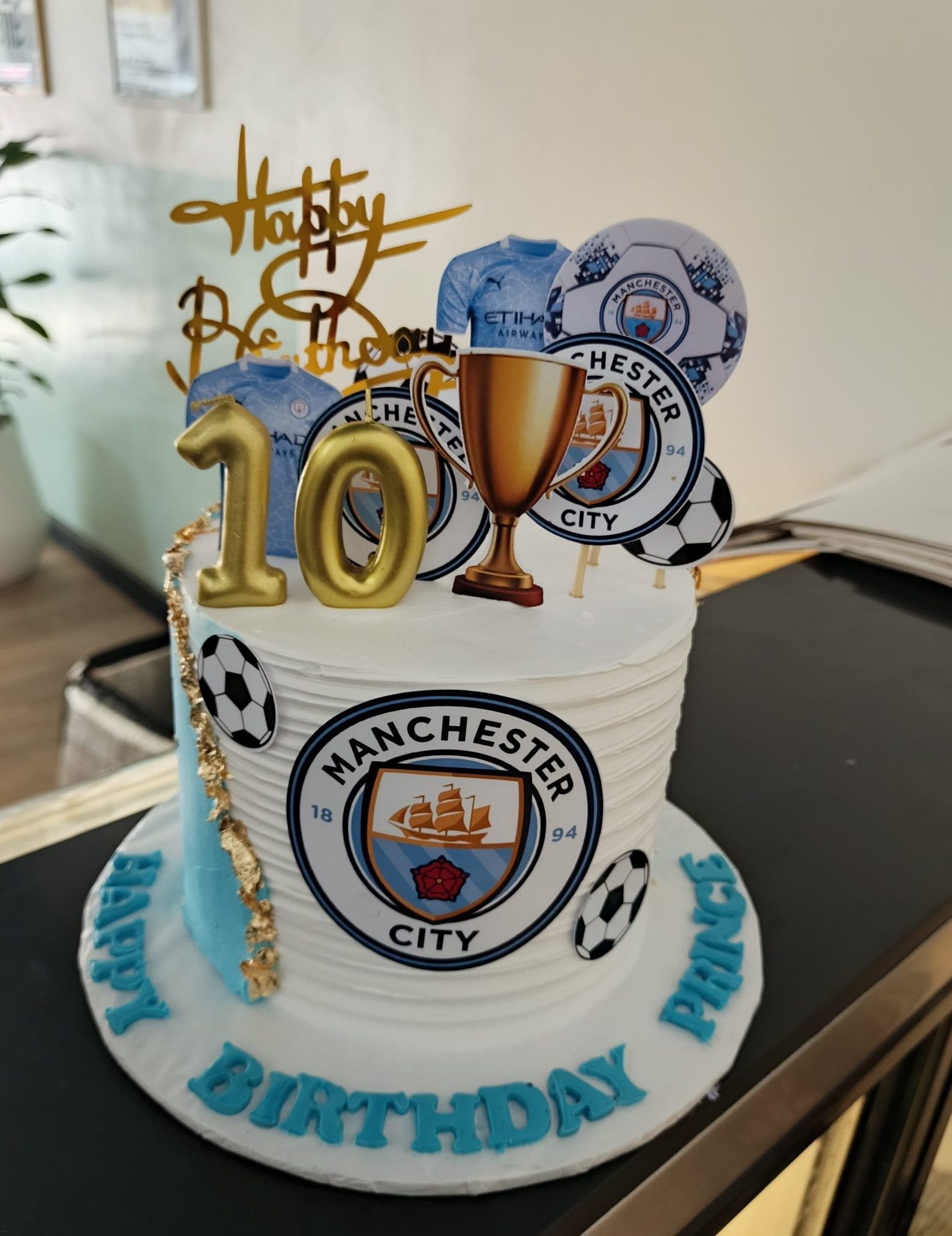 Mancity themed cake Mancity themed cake