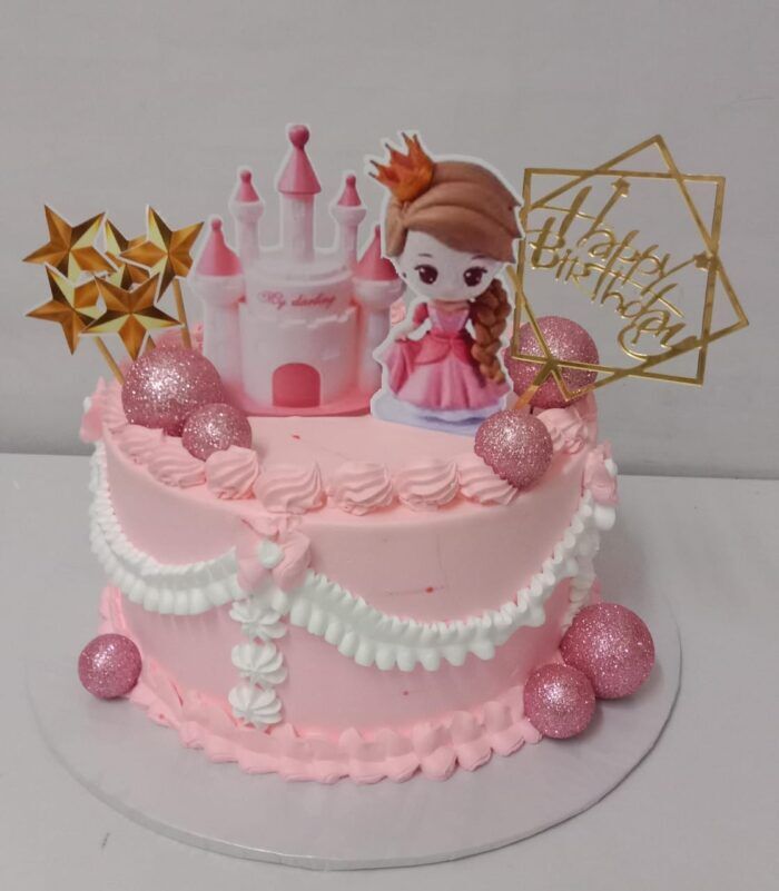 Simple Castle Design Cake