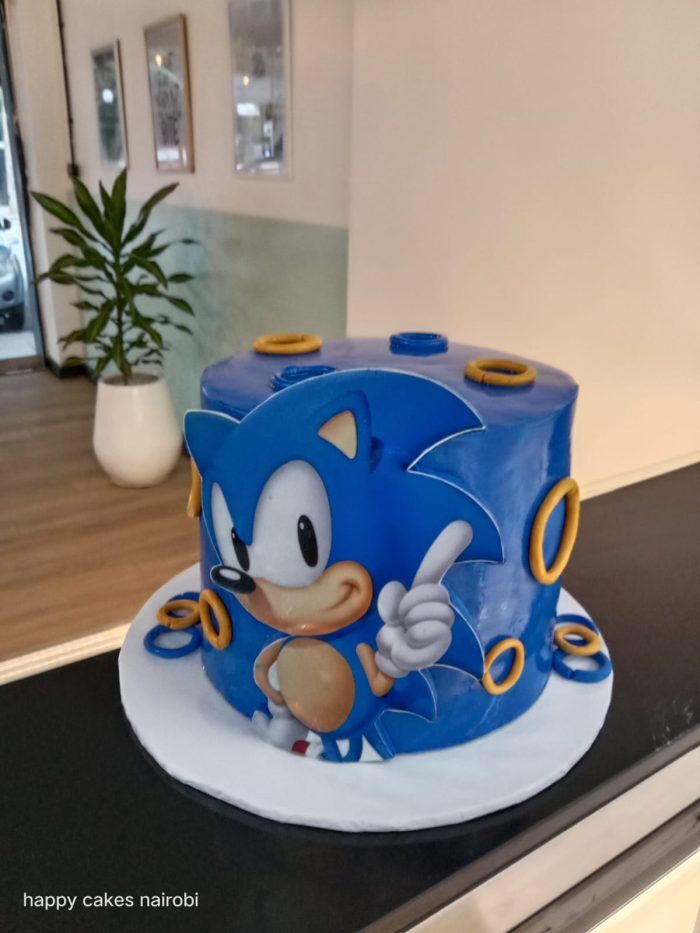 Sonic Cartoon Themed Cake in Nairobi
