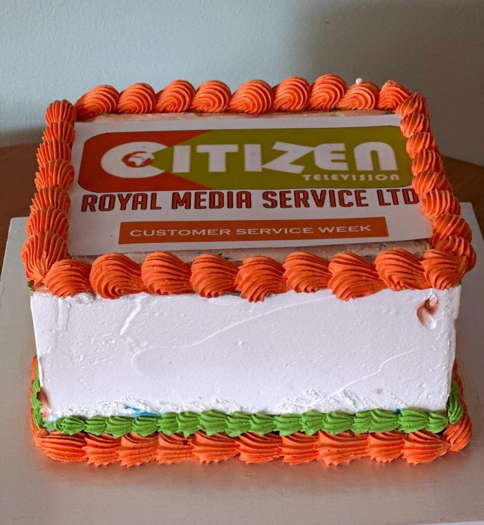 Cake for Companies celebrating Customer Service Week _ Citizen tv
