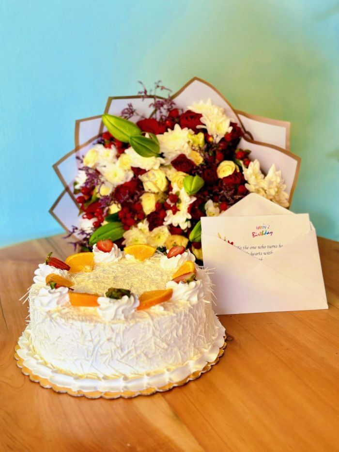 Cake and Flowers