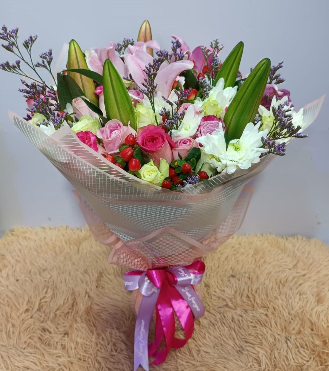 Purpink themed bouquet Purpink themed bouquet