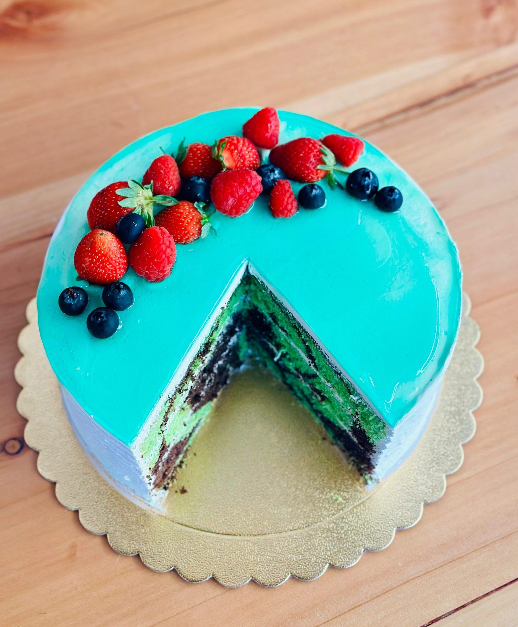 Chocolate mint inside Chocolate MINT CAKE